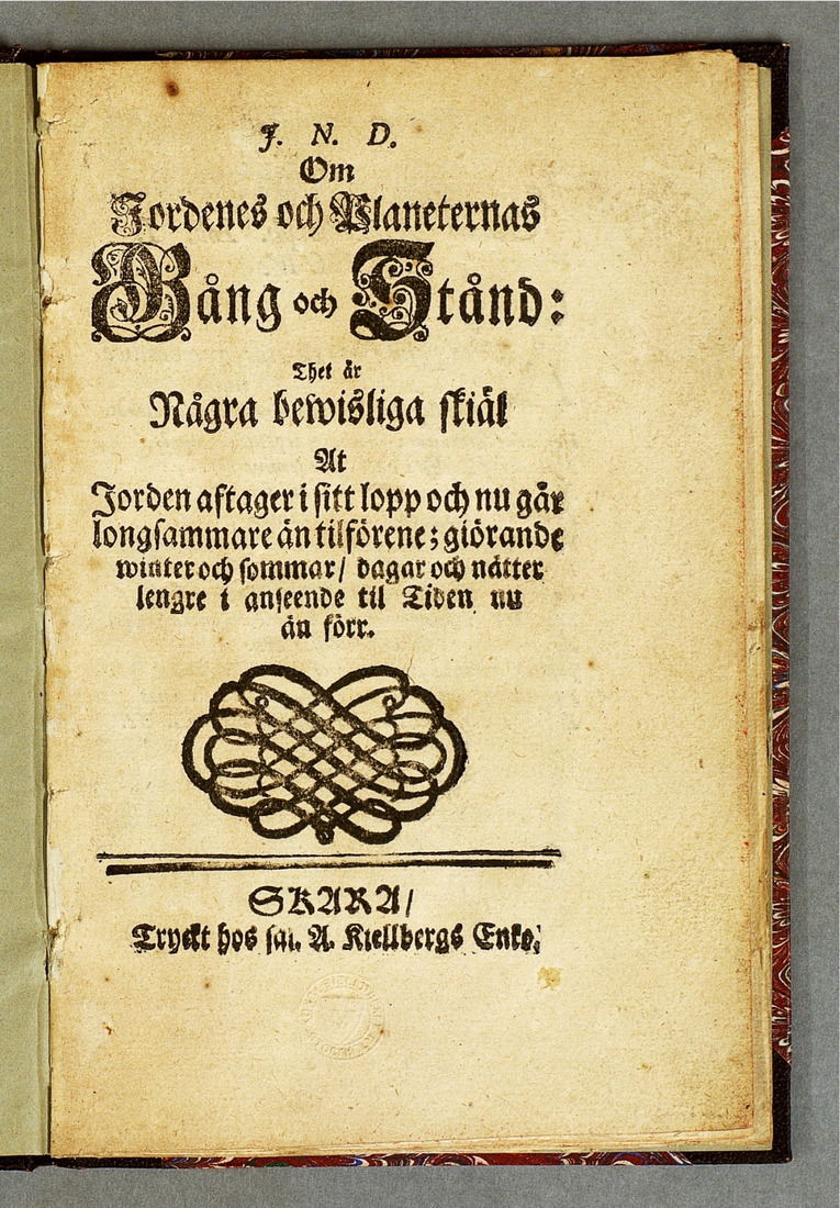 Swedenborg, Om Jordens, 1718. Foto: KB