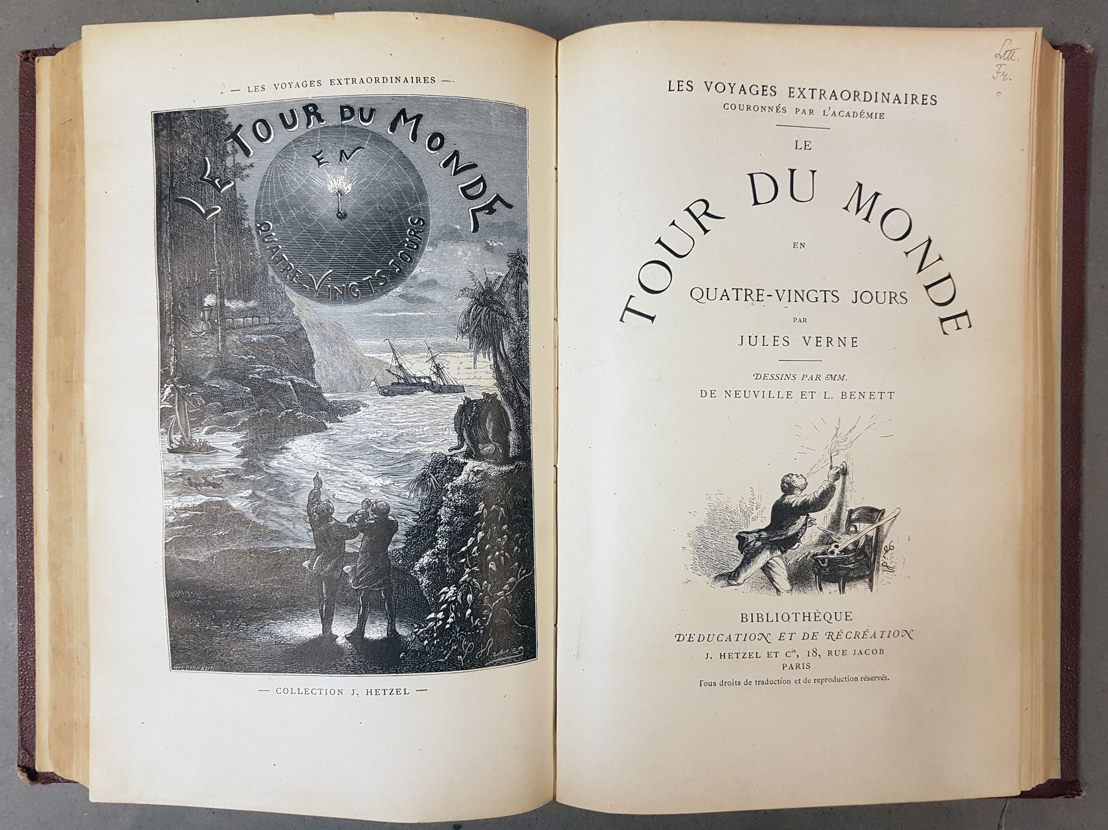 Verne, Le tour de monde, 1873. Foto: KB