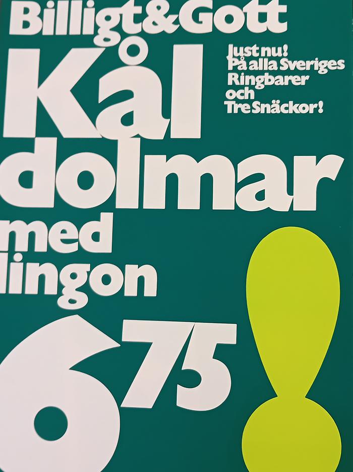 Affärstryck i gröna nyanser och vit text.