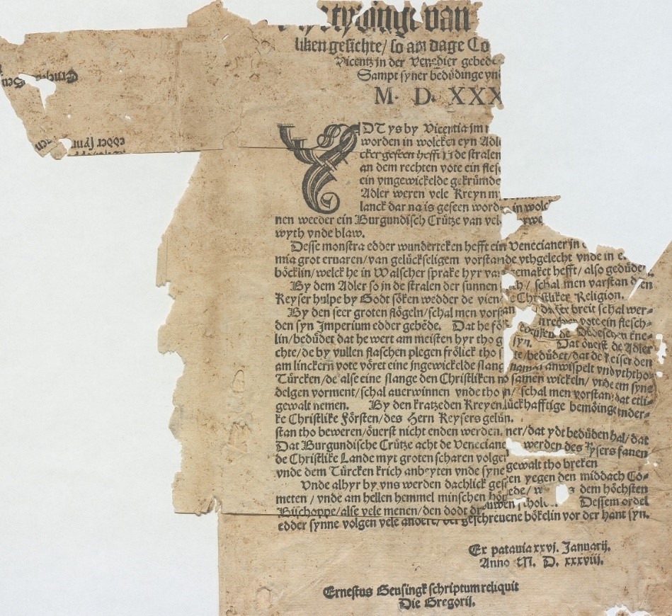 Fragment av flygblad