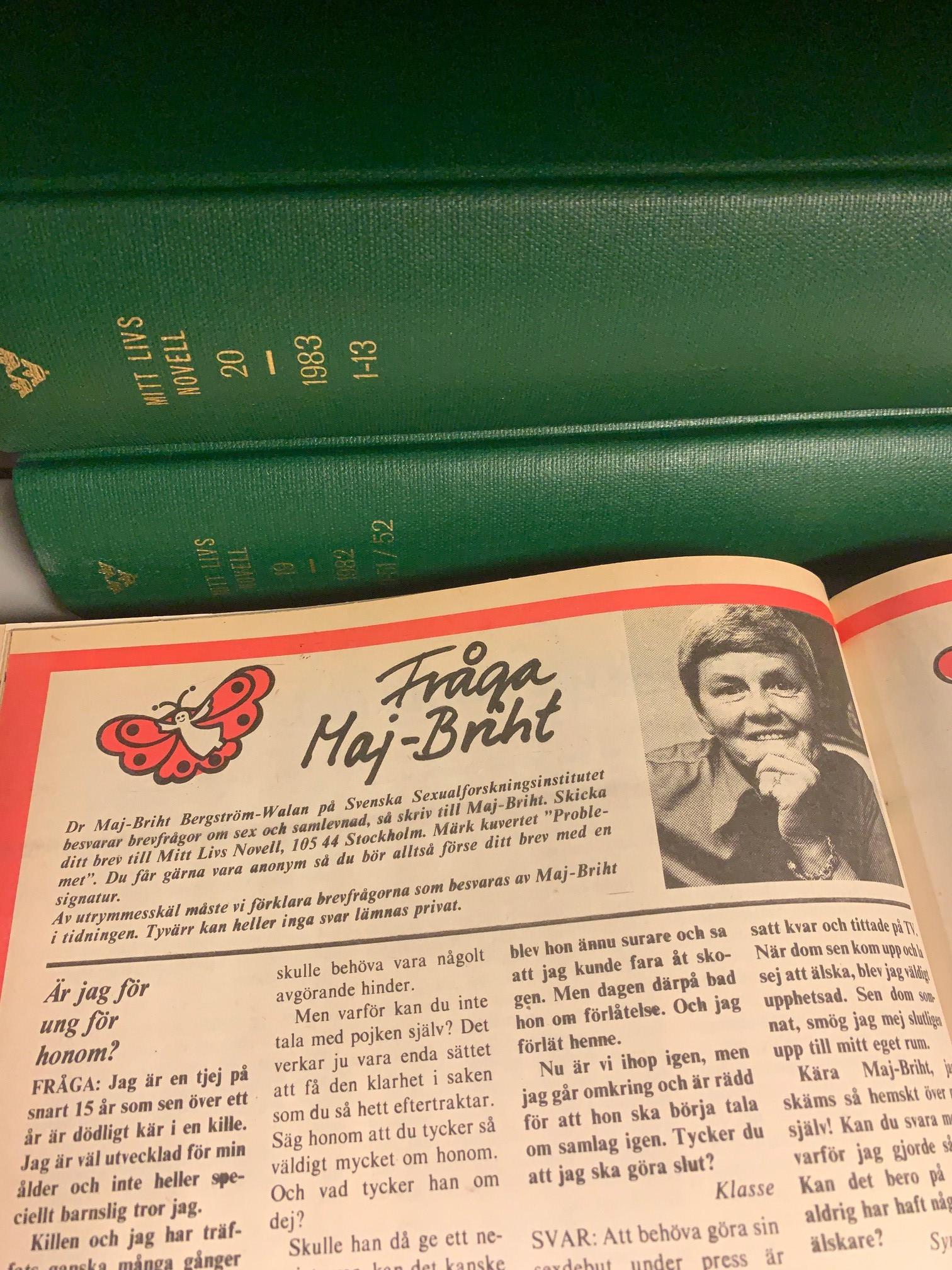 Frågespalten "Fråga Maj-Briht".