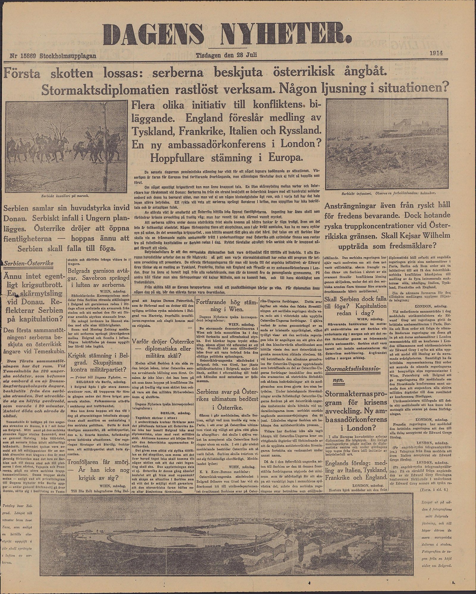 Foto av Dagens nyheter 1914.