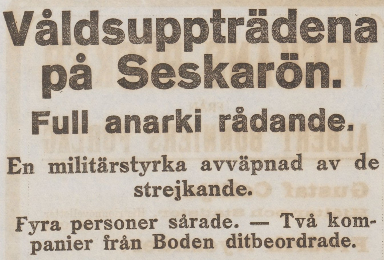 Utklipp ut Aftonbladet 1917.
