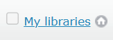 Button with text: My libraries