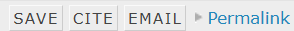 The Cite button is located in the same toolbar as the functions for saving, emailing, and linking to the record