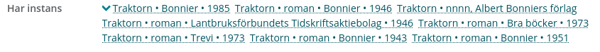 Exempel på tgivning i länkar till instanser
