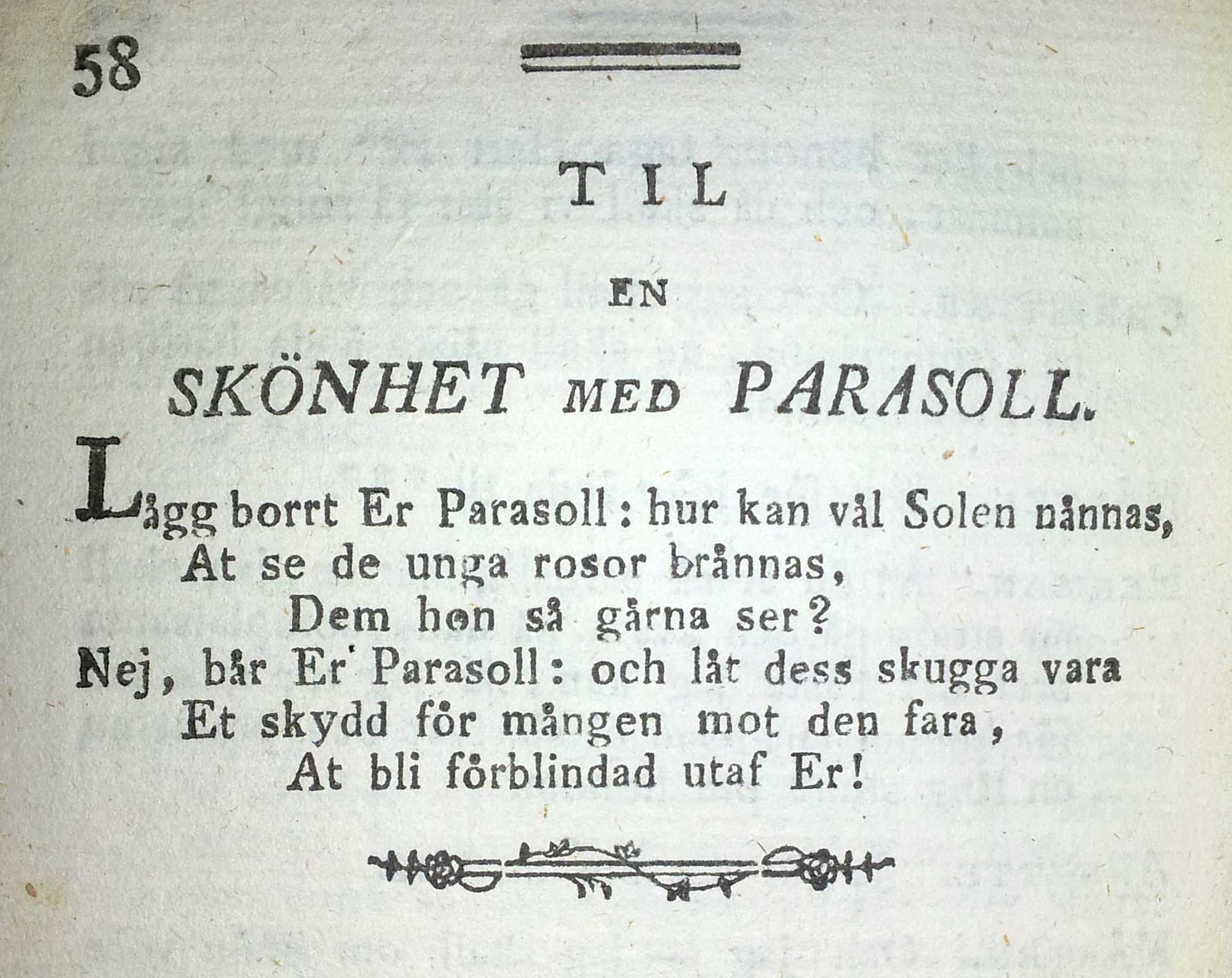Skönhet med parasoll. Foto: KB