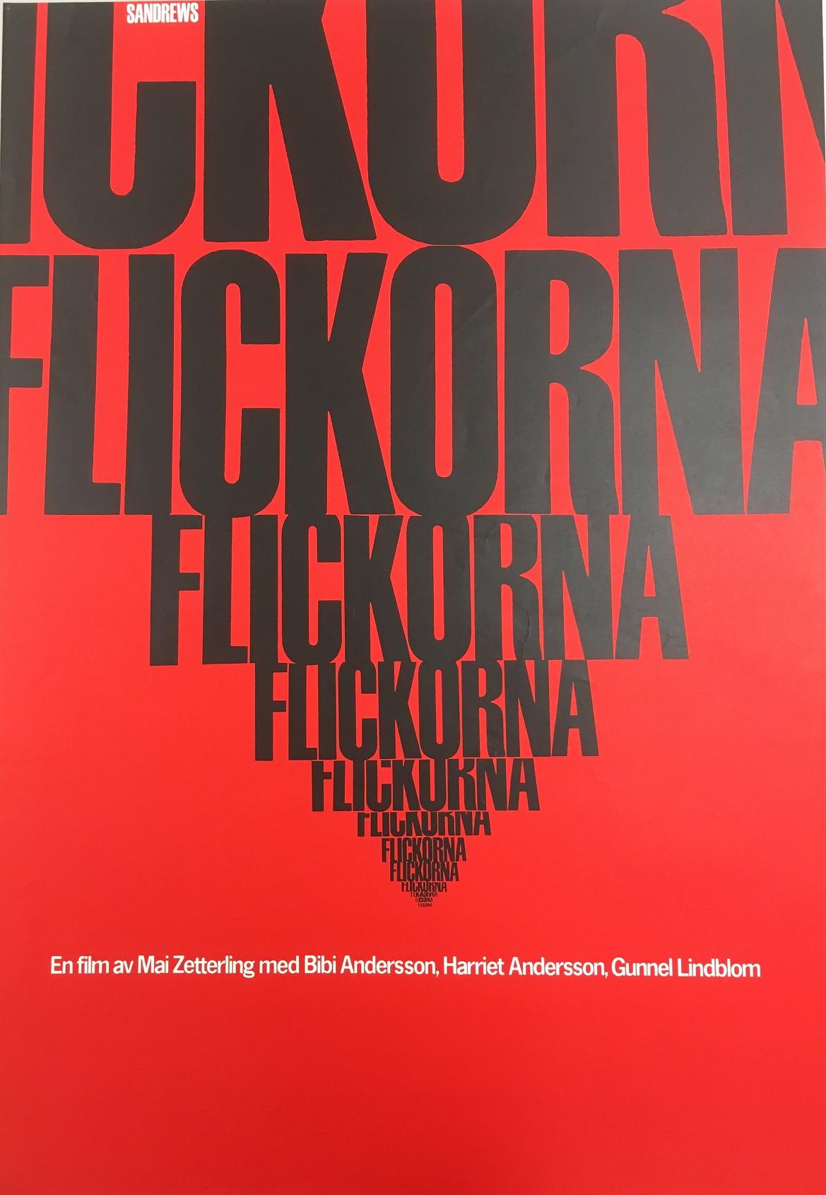 Flickorna. Filmaffisch 1968. Foto: KB
