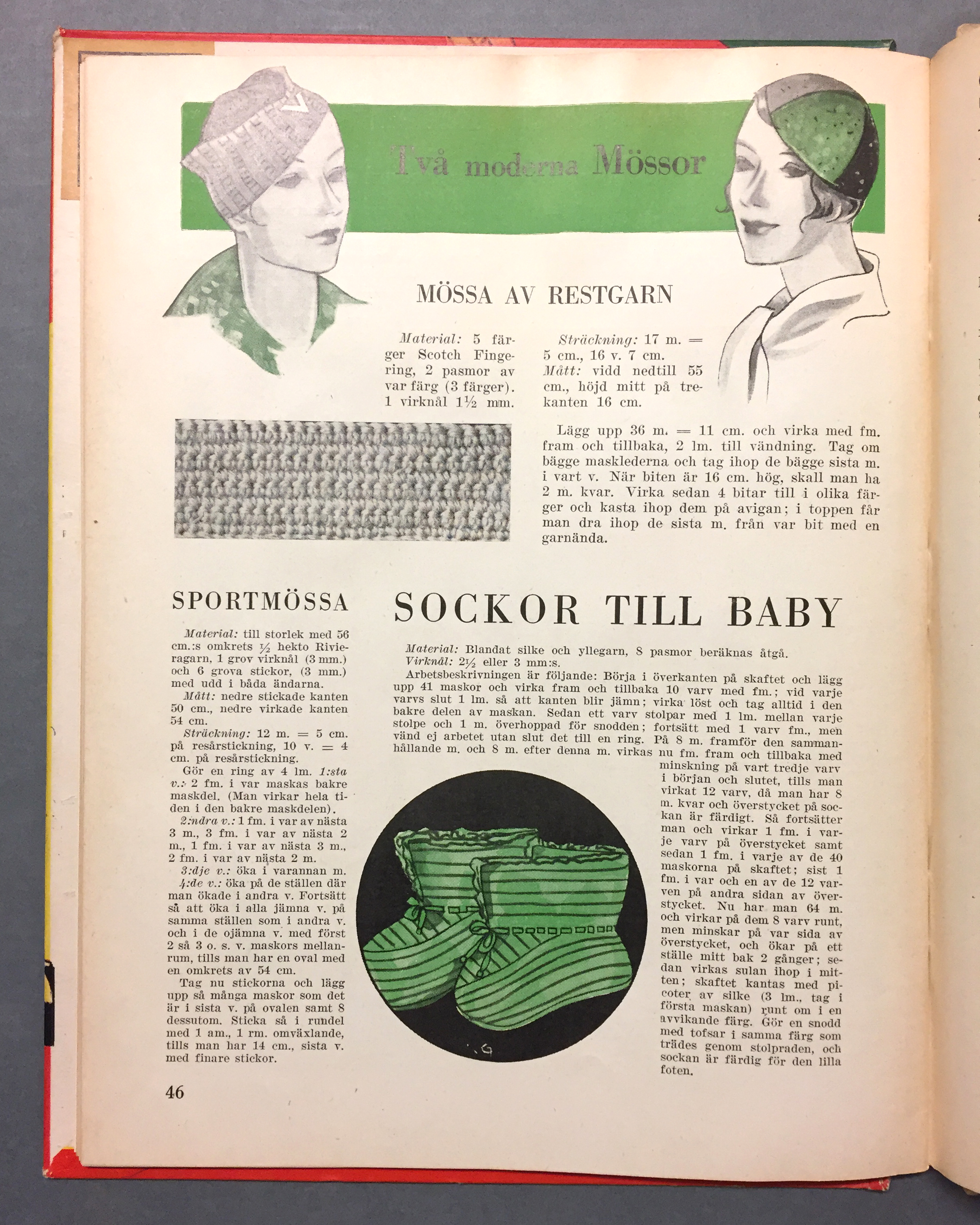 Med stickor och virknål, 1934. Foto: KB
