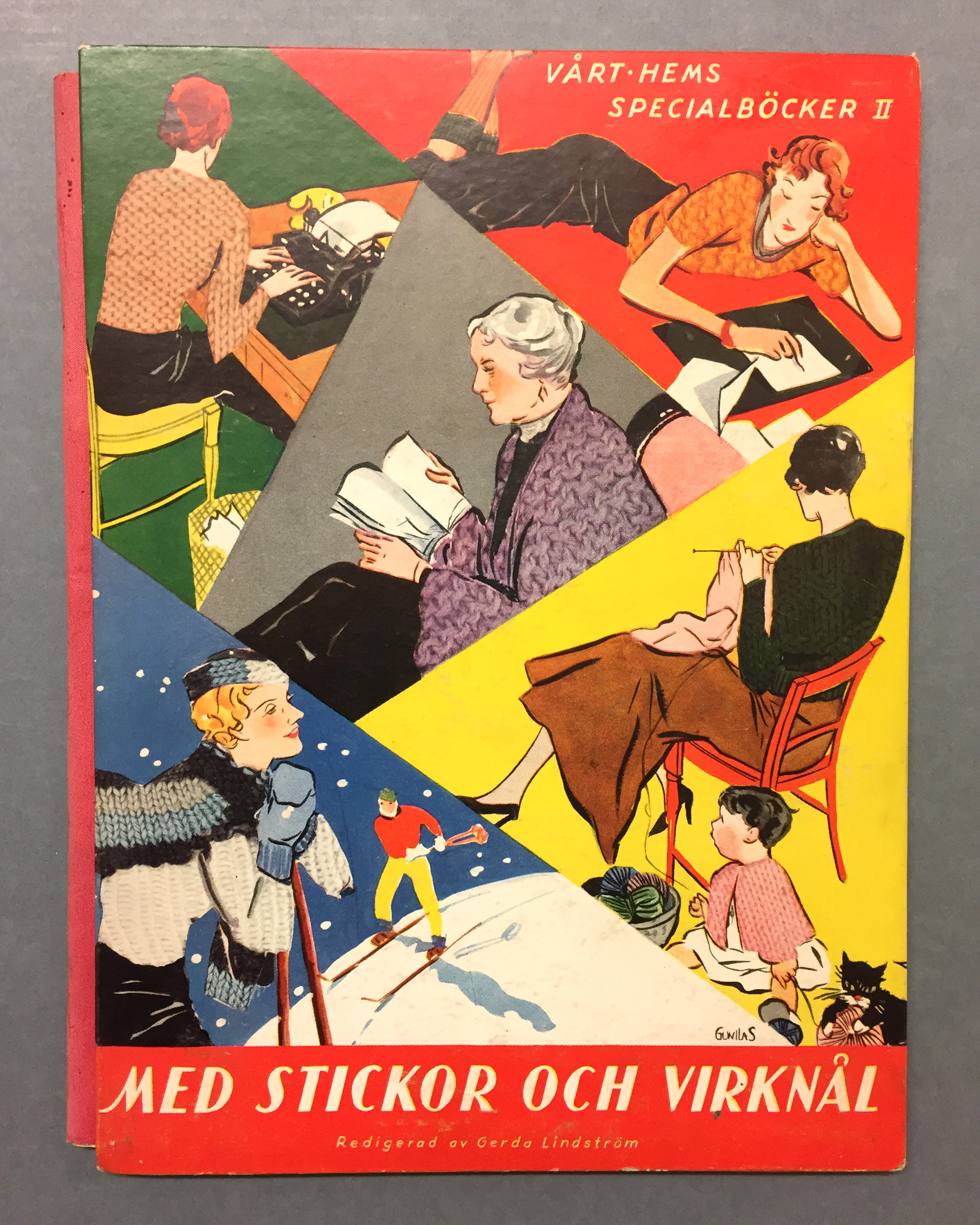 Med stickor och virknål, 1934. Foto: KB