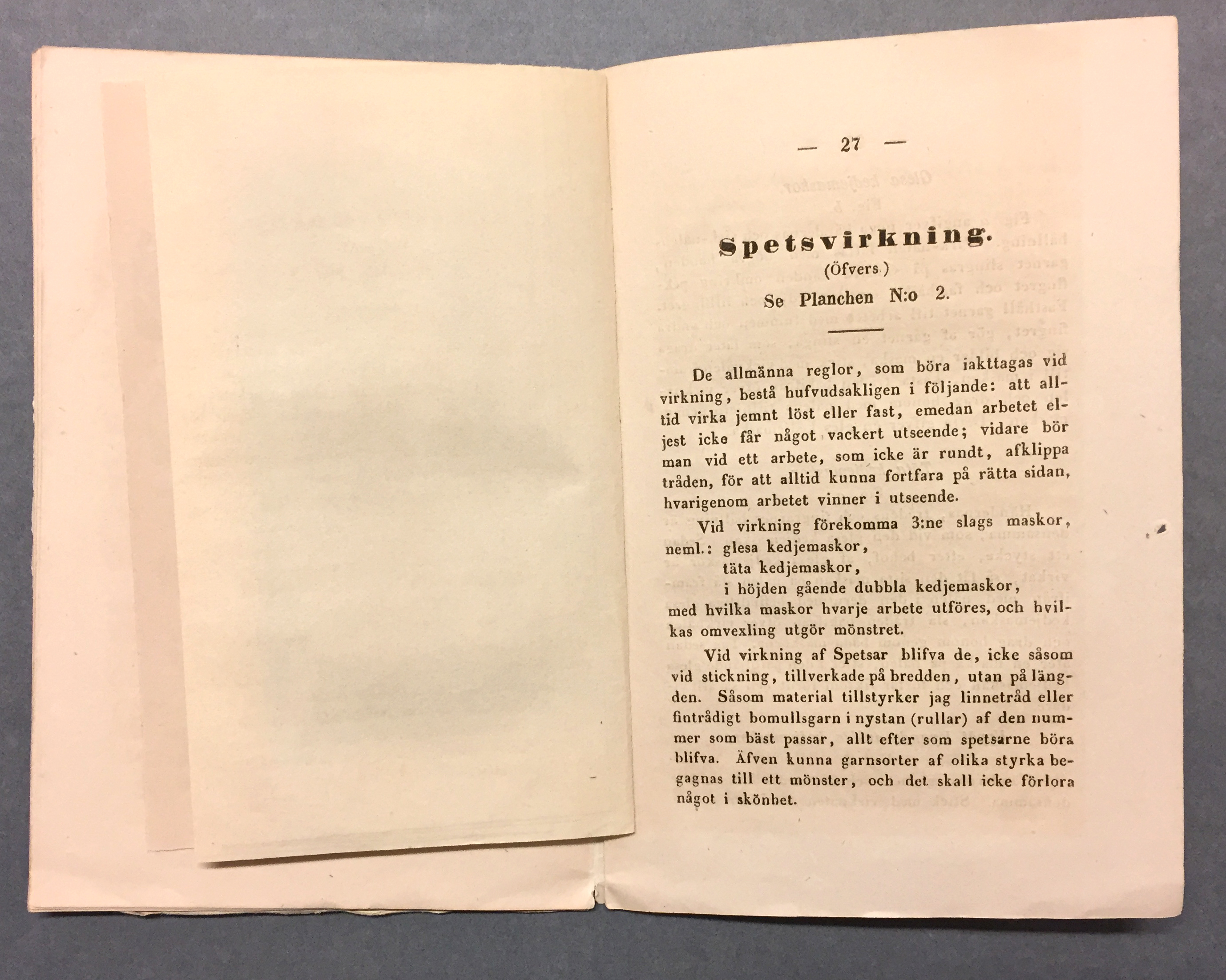 Hennings, 1844, Spetsvirkning. Foto: KB