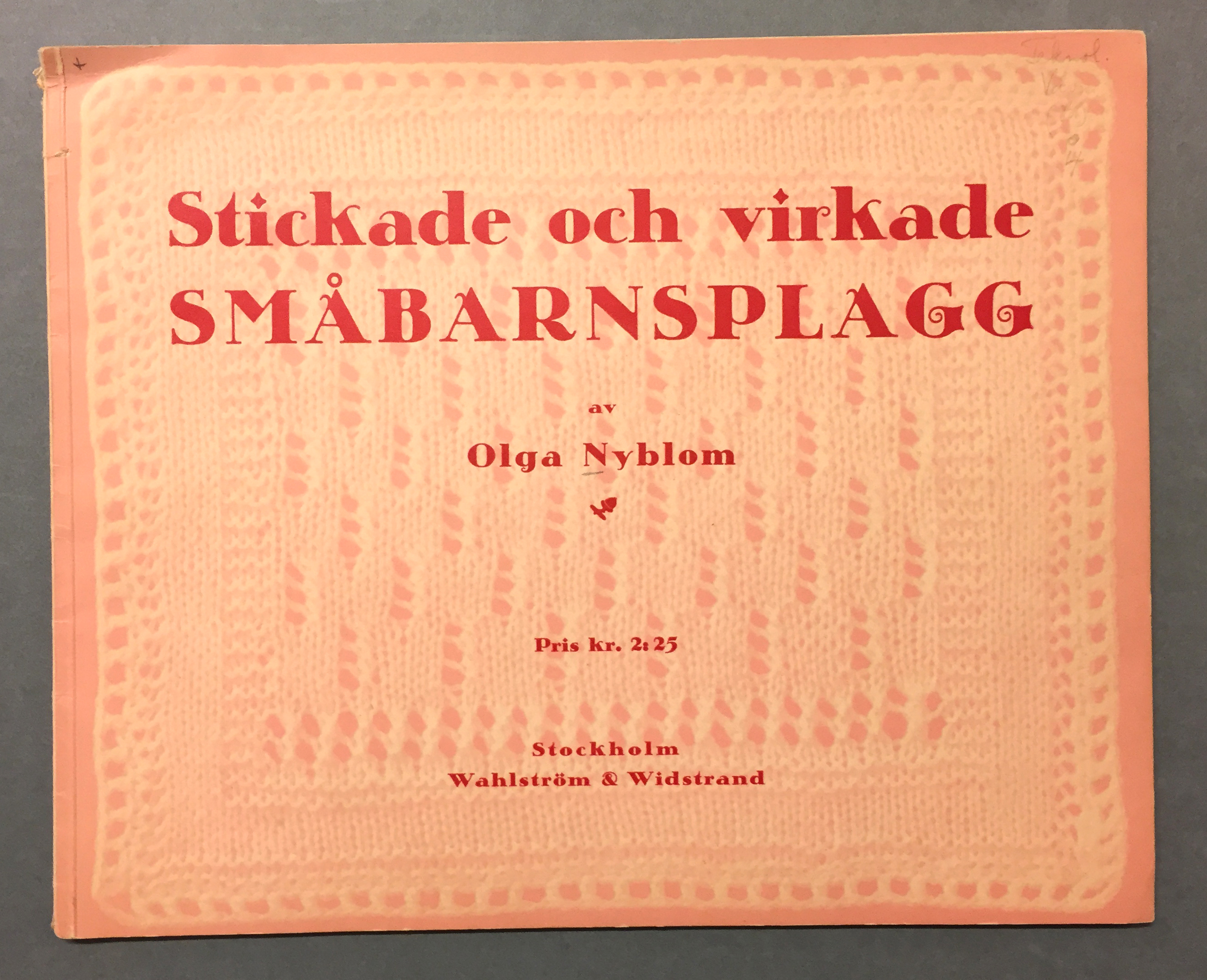 Nyblom, Småbarnsplagg, 1922. Foto: KB