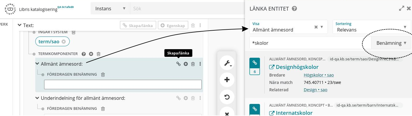 Ordstamssökning med trunkering i Libris katalogiseringsverktyg