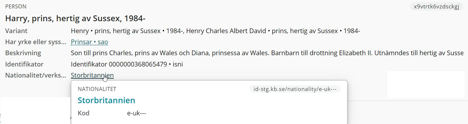 Korrekt nationalitet