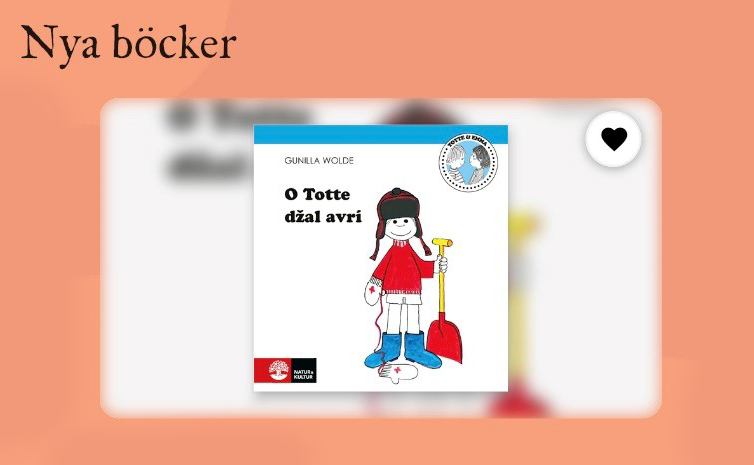 Bilden visar en bok med en illustration av Totte med en skyffel.