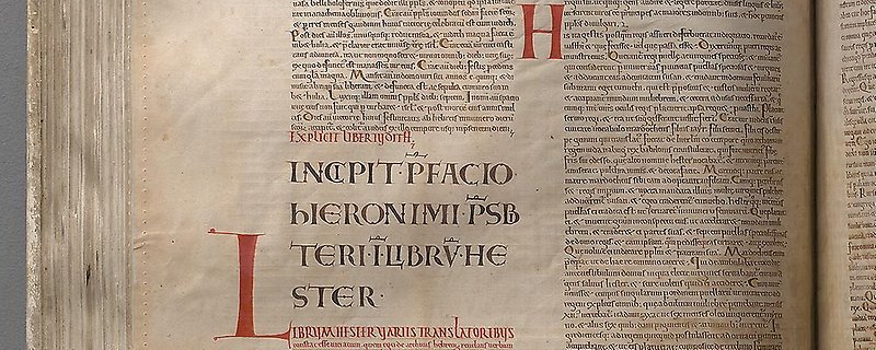 Detalj ur Codex Gigas.