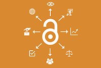 Hänglås med open access-logon.