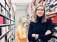 Daria Chernysheva-Gerke i Karlavägens magasin. Foto: KB/Eric Eskilsson 