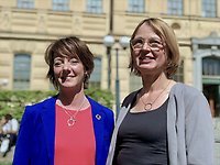 Minister Matilda Ernkrans och KB.s nya rb, Karin Grönvall