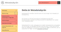 Skärmdump från Metadatabyrån inför lanseringen 10/11-2020.