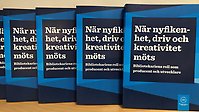 Omslag till antologin När nyfikenhet, driv och kreativitet möts.