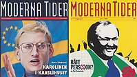 Två omslag från Moderna Tider.